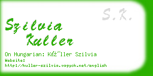 szilvia kuller business card